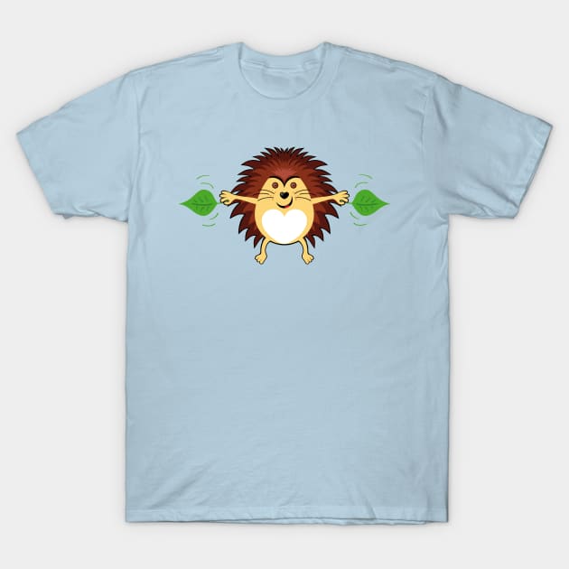 Flying hedgehog T-Shirt by Myrarte